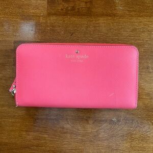 Kate Spade Cedar Street Lacey Wallet Florescent Gernaium Nwt